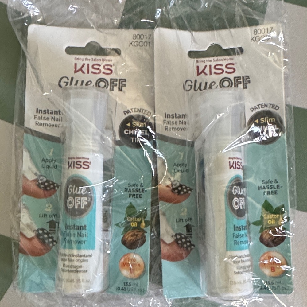 *Last Chance* KISS Glue Off Instant False Nail Remover Pack of Two New